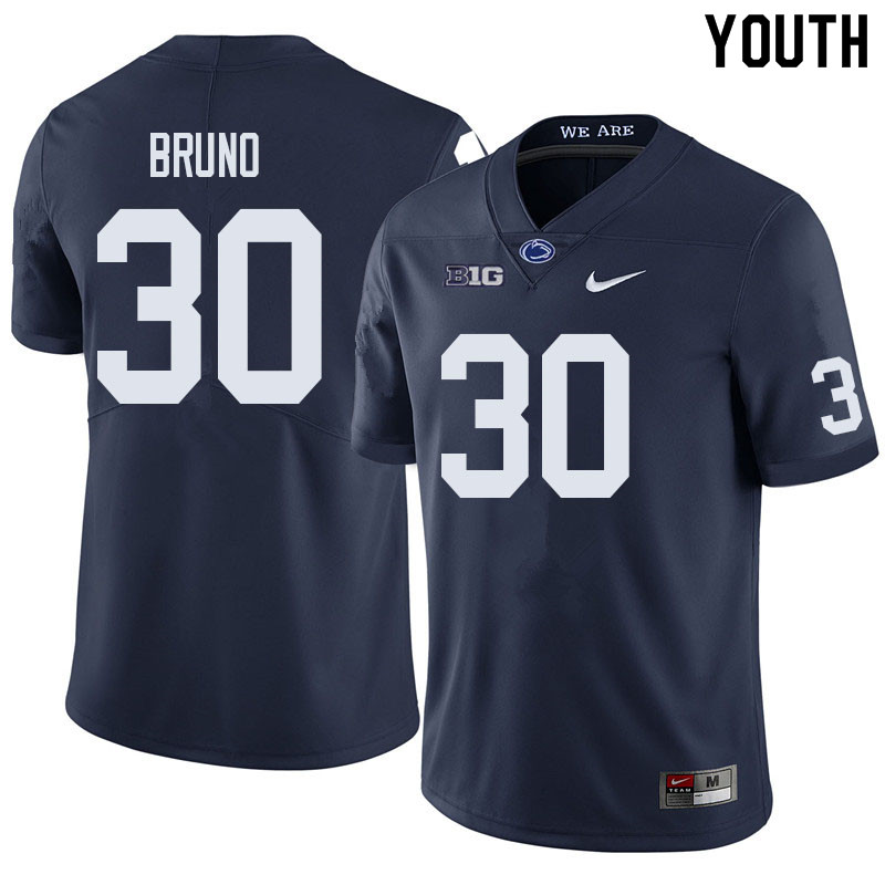 NCAA Nike Youth Penn State Nittany Lions Joseph Bruno #30 College Football Authentic Navy Stitched Jersey FVR1698PS